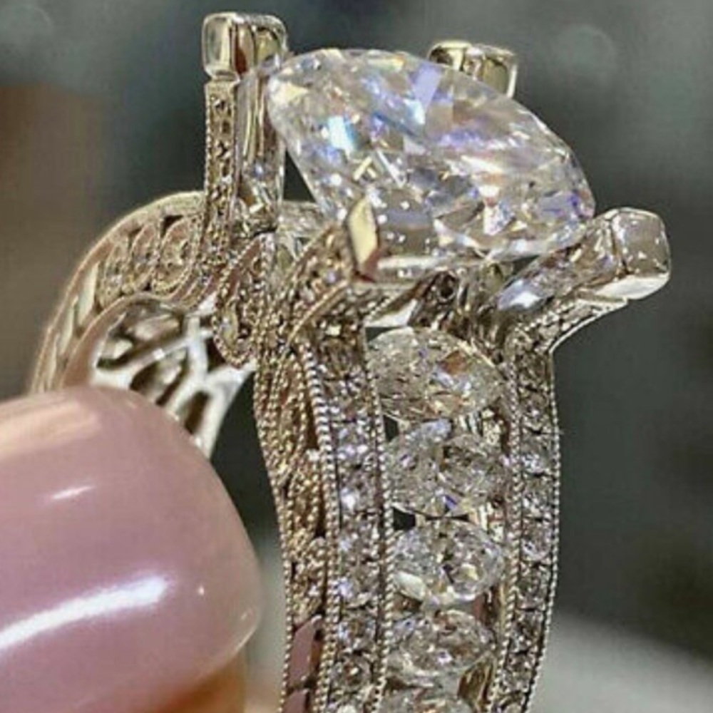 925 Sterling silver diamond ring